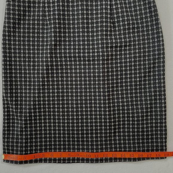 Banana Republic Graphic Sheath Dress Size 8 Black Gray Ponte Knit - Picture 12 of 16